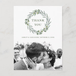 HochzeitsOliven. Botanisch Italienisch danke Postkarte