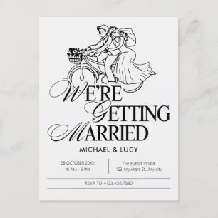 Hochzeitspaar anschaulich postkarte