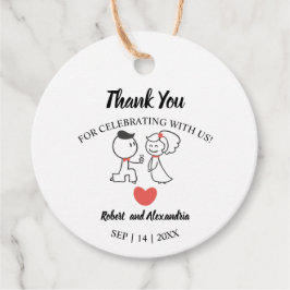 Hochzeitspaar Danke, dass du gekommen bist Geschenkanhänger