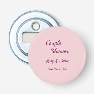 Hochzeitspaar Dusche rosa lila pastell Name Datum Flaschenöffner