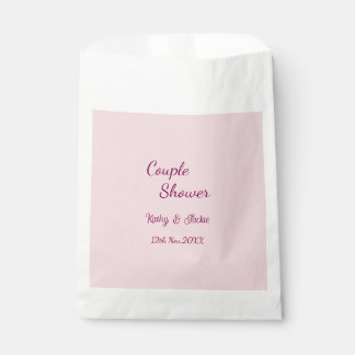 Hochzeitspaar Dusche rosa lila pastell Name Datum Geschenktütchen