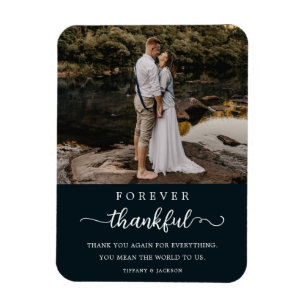 Hochzeitspaar-Foto auf ewig dankbar Skript Magnet