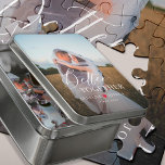 Hochzeitspaar Foto personalisiert Puzzle<br><div class="desc">Erstellen Sie Ihre eigene elegante "besser zusammen" Typografie Zitat Overlay Hochzeit Foto halten personalisierte Geschenk-Rätsel mit einigen Namen, rotes Herz und Ihren Text.</div>