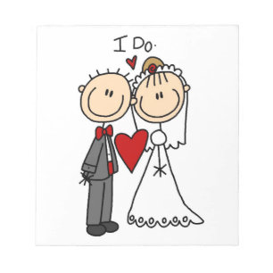 Hochzeitspaar Ich Tue T-Shirts und Geschenke Notizblock