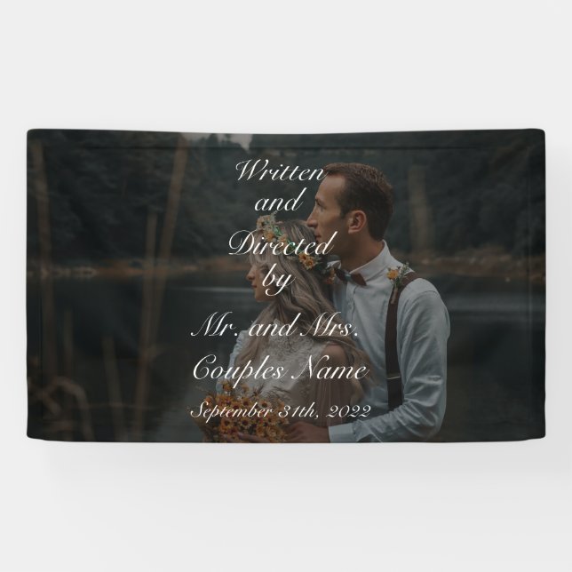 Hochzeitspaar individuell Vinyl Banner 3' x 5' Ban (Horizontal)