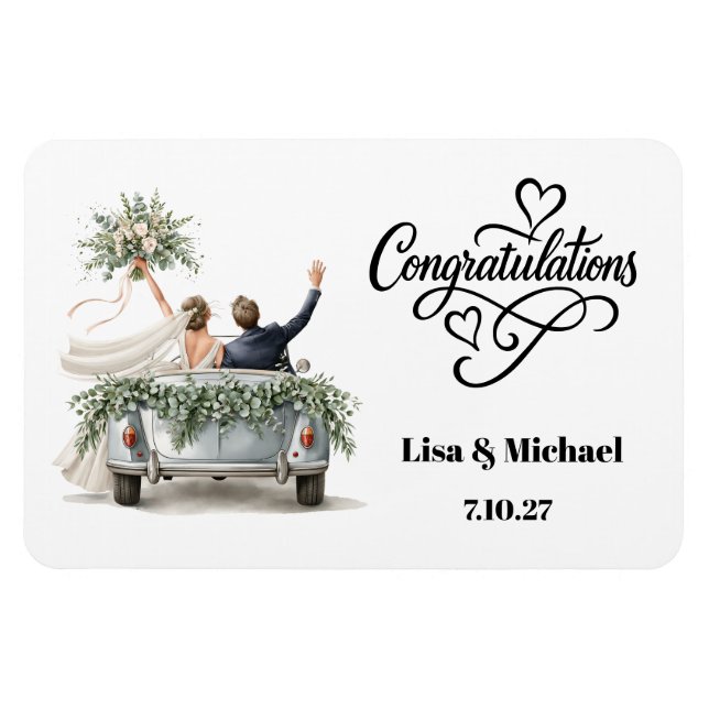 Hochzeitspaar Magnet (Horizontal)