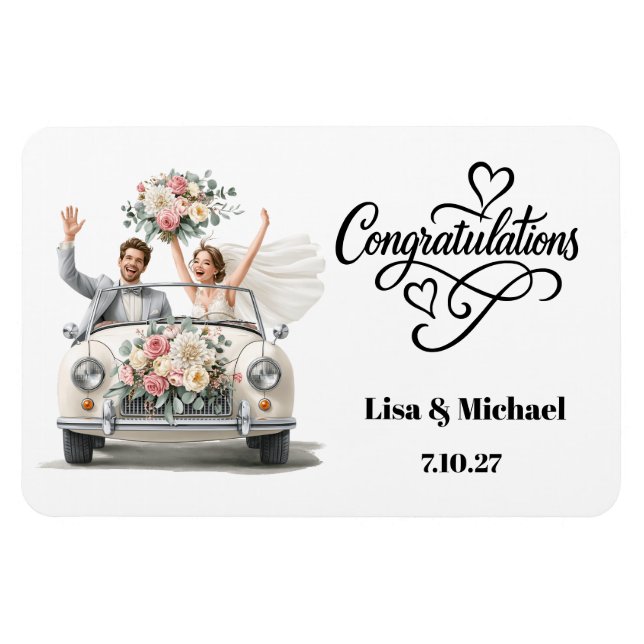 Hochzeitspaar Magnet (Horizontal)