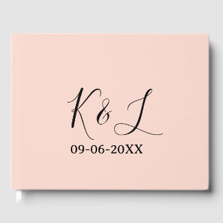Hochzeitspaar Name Buchstabe Datum rote Pastell Hi Gästebuch