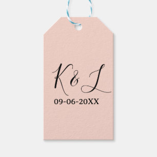 Hochzeitspaar Name Buchstabe Datum rote Pastell Hi Geschenkanhänger
