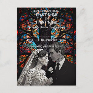Hochzeitspaar personalisierte Geschenkideen Feiertagspostkarte