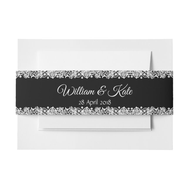 Hochzeitspackung Einladung Bauchband Einladungsbanderole (Vorderseite Beispiel)