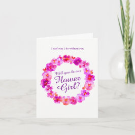 Hochzeitspansy pink werden Sie meine Blume? Einladung