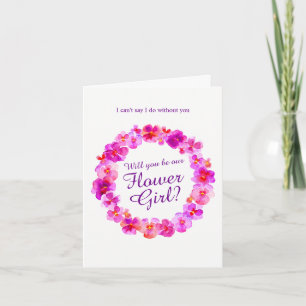 Hochzeitspansy pink werden Sie meine Blume? Einladung