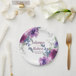 Hochzeitspapa, lila und violett pappteller