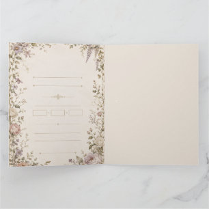 Hochzeitspapeterie im Vintage-Garten-Stil Dankeskarte