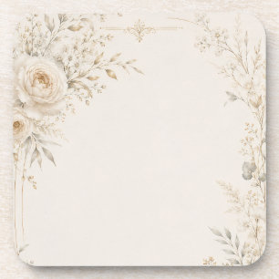 Hochzeitspapeterie mit raffinierten neutralen Deta Getränkeuntersetzer