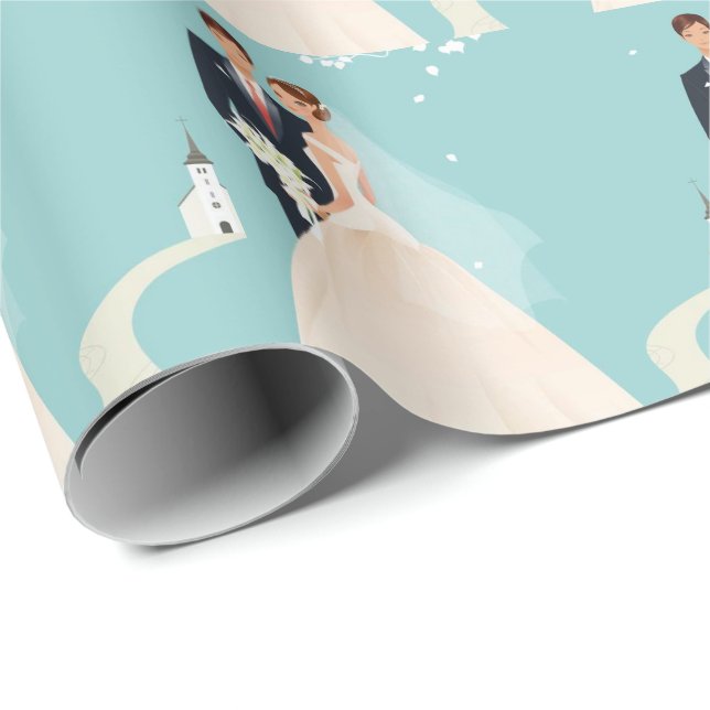 Hochzeitspapier Geschenkpapier (Rolleneckpunkt)