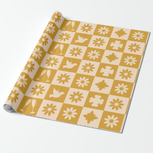 Hochzeitspapier in Creme und Braun Geschenkpapier