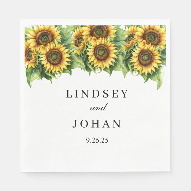 Hochzeitspapier Napkins Serviette (Vorderseite)