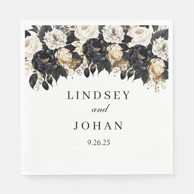 Hochzeitspapier Napkins Serviette (Vorderseite)