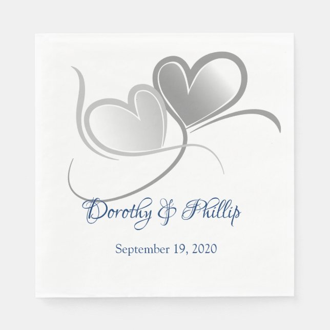 Hochzeitspapier Napkins Serviette (Vorderseite)