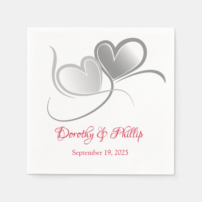 Hochzeitspapier Napkins Serviette (Vorderseite)
