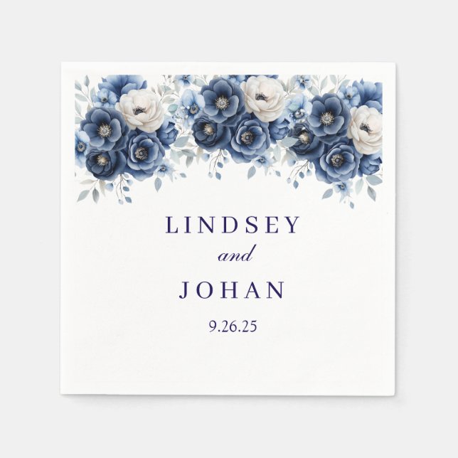 Hochzeitspapier Napkins Serviette (Vorderseite)