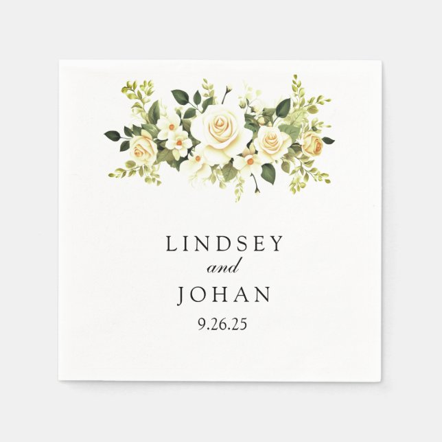 Hochzeitspapier Serviette (Vorderseite)