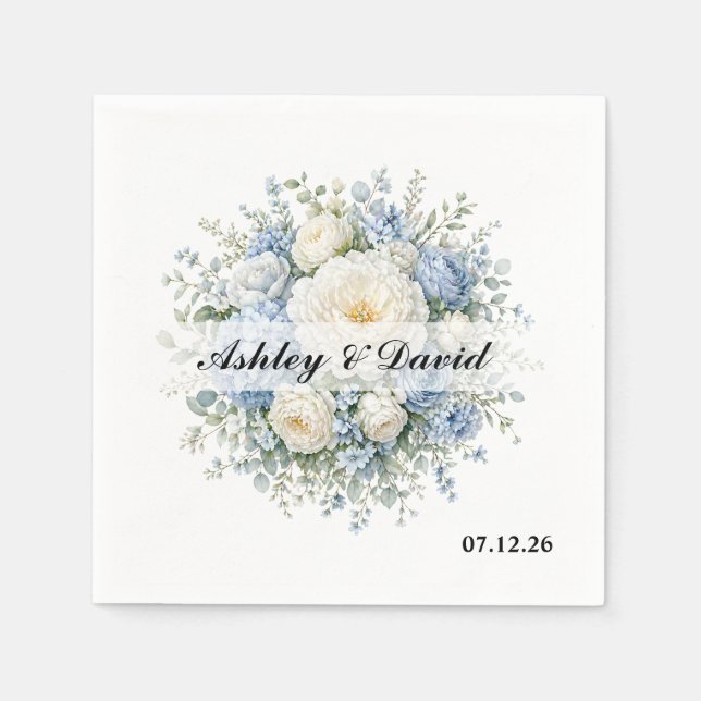 Hochzeitspapier Servietten (Vorderseite)