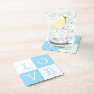 Hochzeitspapier-Untersetzer-Set der Liebe Untersetzer