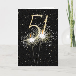 Hochzeitsparkler zum 51. Mal Karte