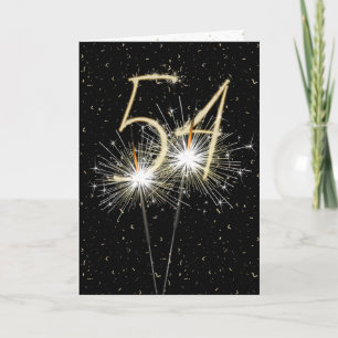 Hochzeitsparkler zum 54. Mal Karte