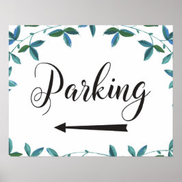 Hochzeitsparkrichtung Links Pfeifenzeichen Poster