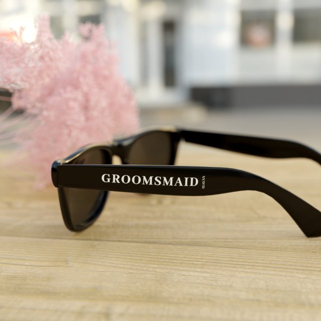 Hochzeitspartei Groomsmaid Sonnenbrille (Perfect wedding favor for your Groomsmaid or any member of your bridal party. Just add a name & date)