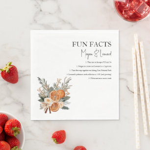 Hochzeitspass Fakten Winterherbst Grün Serviette