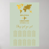 Hochzeitspass - Green Gold Seating Chart