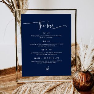 Hochzeitspass-Menü Bar Sign Empfang Poster G400