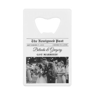 Hochzeitspass Schwarz-Weiß-Gastgeschenk Hochzeit Geldbeutel Flaschenöffner
