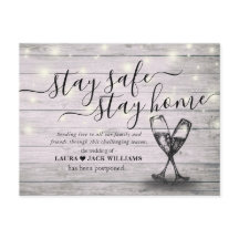 Hochzeitspause Bleibe Zuhause Bleibe Safe Champagn