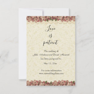 Hochzeitspause Neues Datum Religiöse Blume Karte