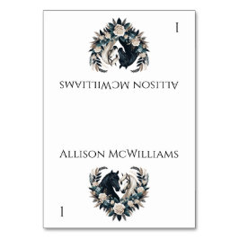 Hochzeitspferde in Liebe- Tischnummer