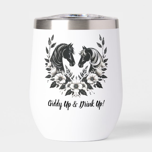 Hochzeitspferde und Blume (Vorderseite)