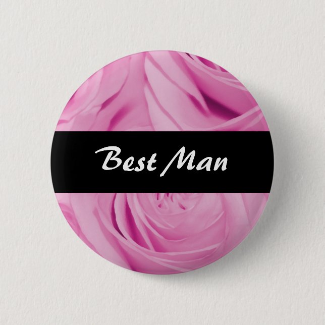 Hochzeitspinke und Abzeichen - anpassen Button (Vorderseite)