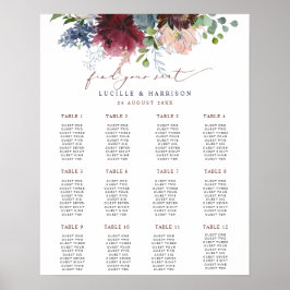 Hochzeitsplan für Burgund und Seestreitkräfte Poster
