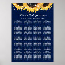 Hochzeitsplan für Hochzeiten von Blaublauer Sonnen Poster