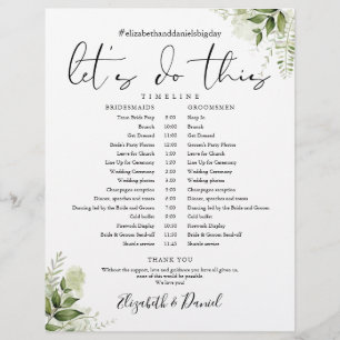 Hochzeitsplan mit Blumenschmuck und Grünzeug Zeita