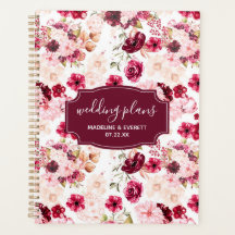 Hochzeitspläne für Burgund & Blush Pink Chic Flora