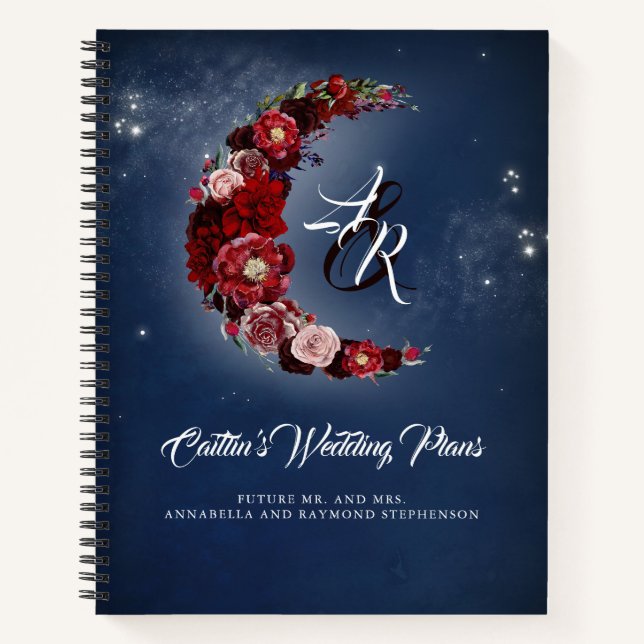 Hochzeitspläne für die Hochzeiten von Navy und Bur Notizbuch (Vorderseite)