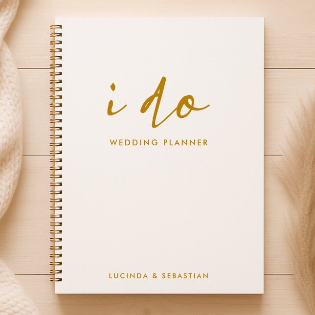 Hochzeitspläne | Modernes Minimal Gold und Weiß Planer (Von Creator hochgeladen)