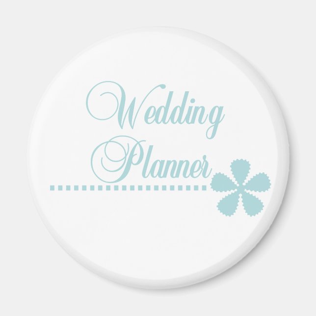 Hochzeitsplaner Aquamarin Elegance Magnet (Vorne)
